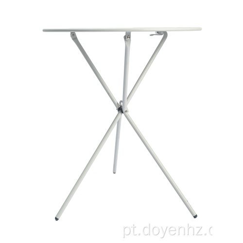 Mesa dobrável de metal de 60 cm redonda com 3 pernas